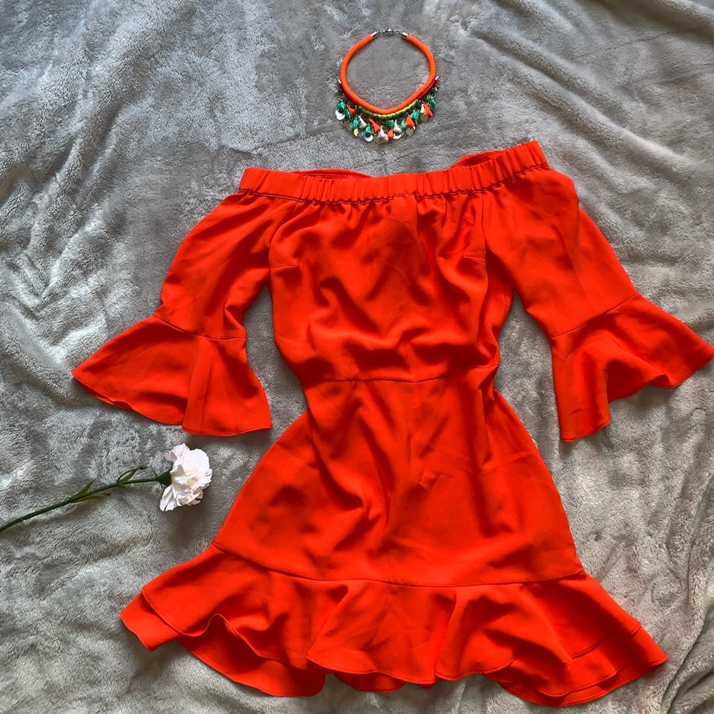 Topshop dress and necklace